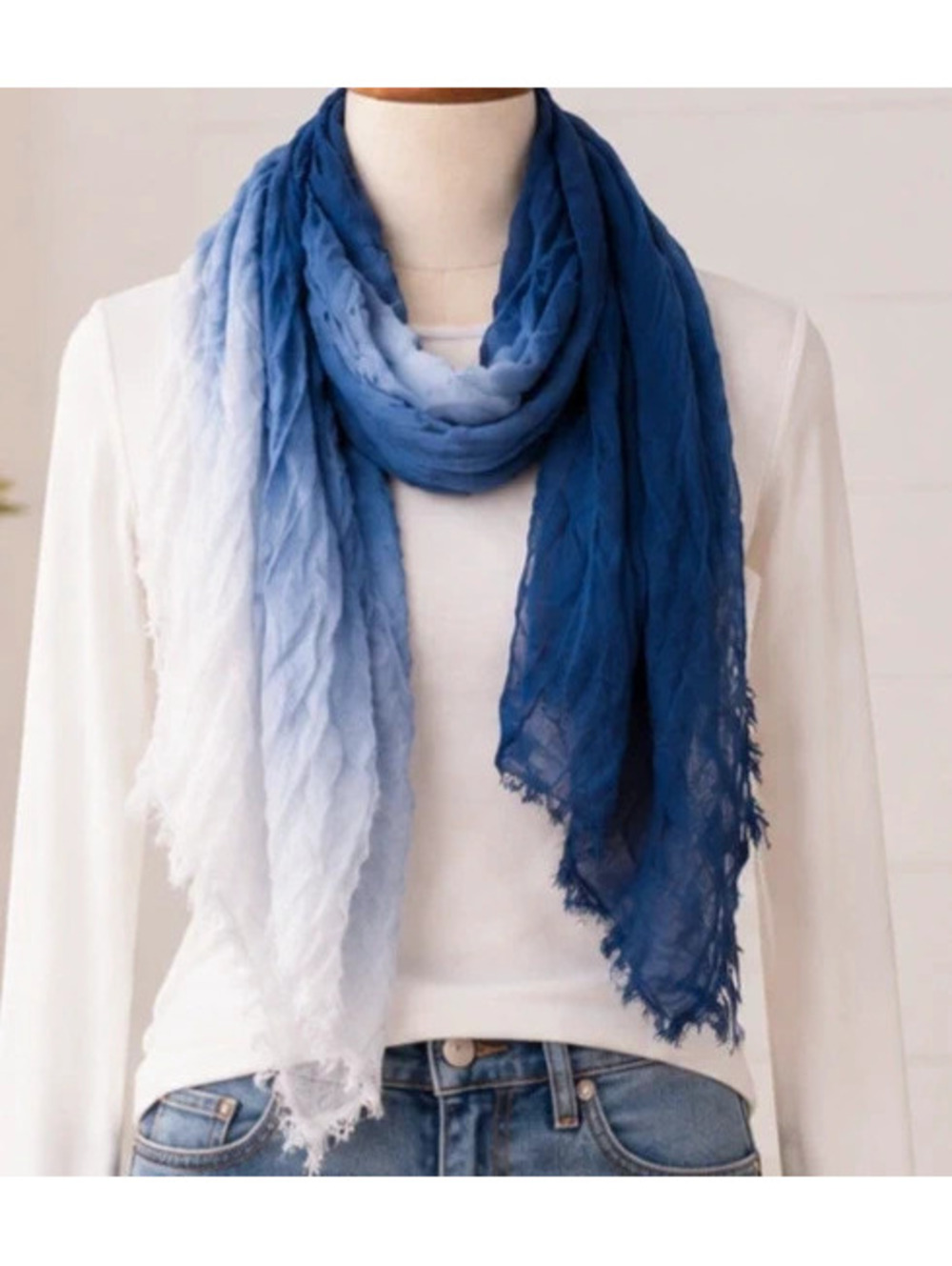 Blue ombre scarf fall